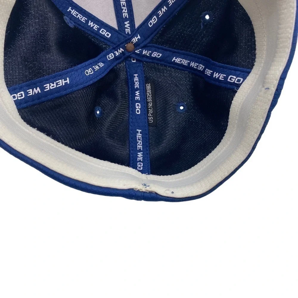 Budweiser But Light Hat Baseball Cap Fitted Elastic Embroidered Logo Blue White